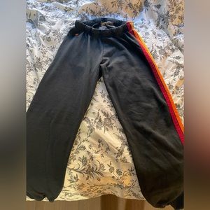 aviator nation 5 stripe sweatpants